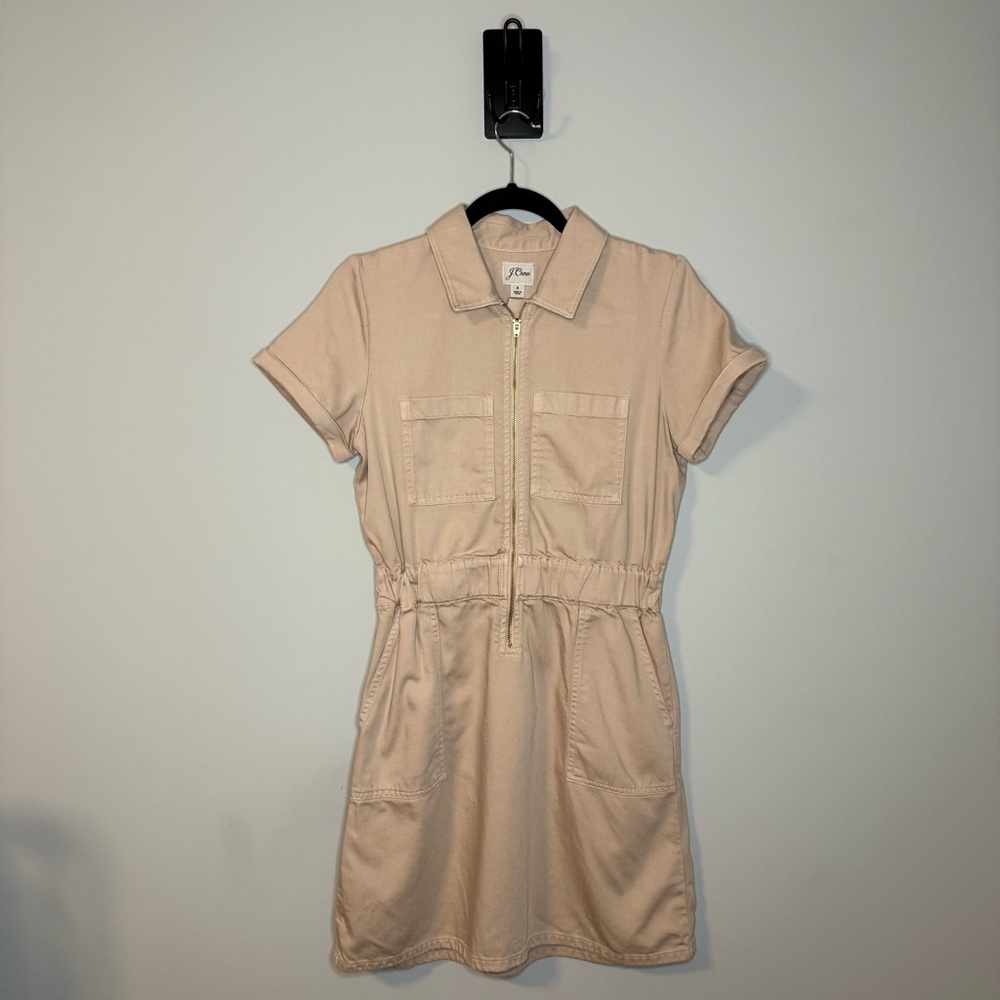 Blush Pink Zip-Front Dress